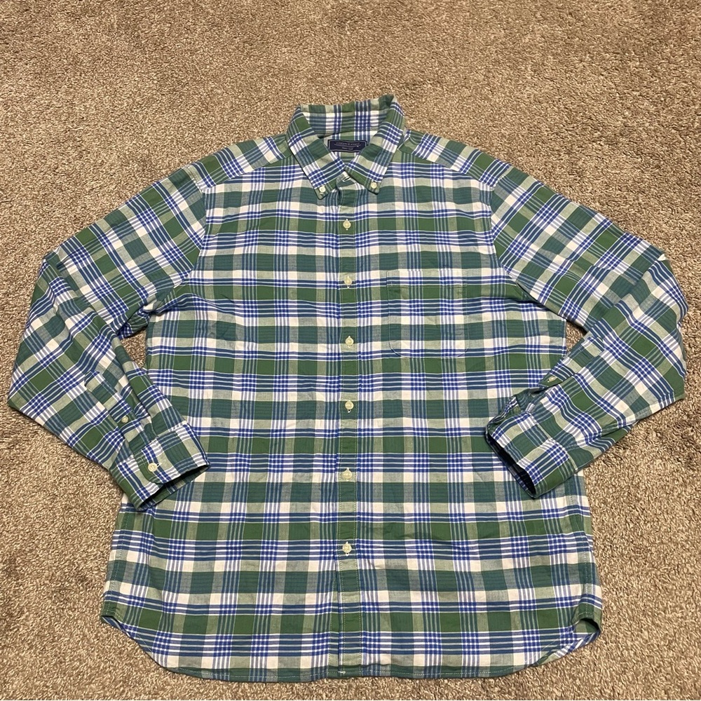 Men’s Vineyard Vines Island Twill Button Down Shirt Size L